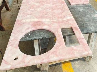 Dalle de quartz rose